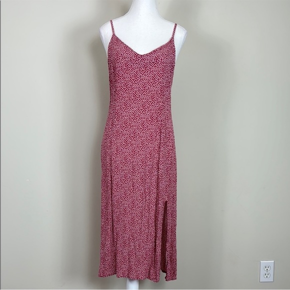 Abercrombie & Fitch Pink Floral Midi Sundress Size Large - Picture 1 of 8
